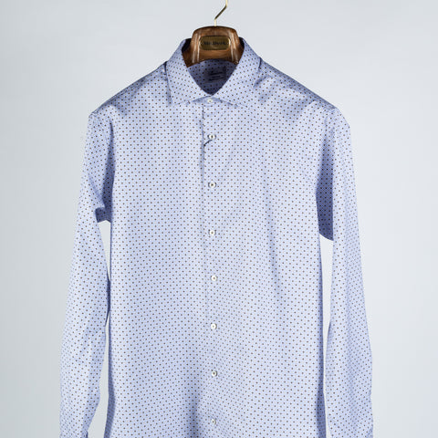 Stenstroms Light Blue Patterned Twill Dress Shirt 6