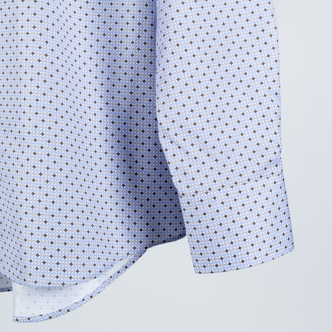 Stenstroms Light Blue Patterned Twill Dress Shirt 4