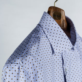 Stenstroms Light Blue Patterned Twill Dress Shirt 3