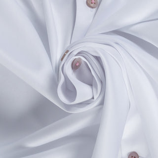 Stenstroms White & Pink Contrast Twill Dress Shirt - Cotton, Twill - Alternate View