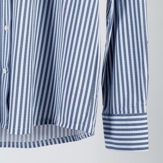 Stenstroms Navy & White Stripped Jersey Dress Shirt 4