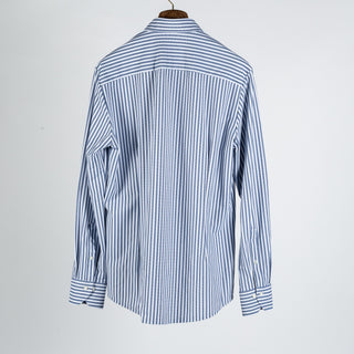 Stenstroms Navy & White Stripped Jersey Dress Shirt 5