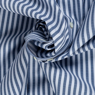 Stenstroms Navy & White Stripped Jersey Dress Shirt 2