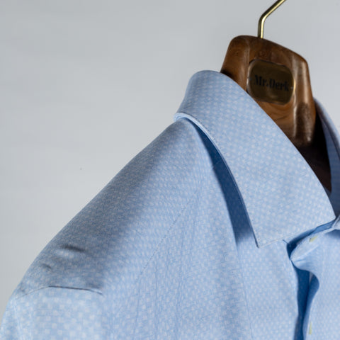 Stenstroms Light Blue Patterned Jersey Dress Shirt 3