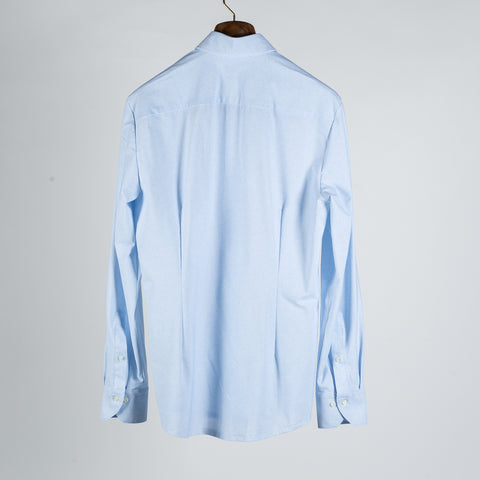 Stenstroms Light Blue Patterned Jersey Dress Shirt 5