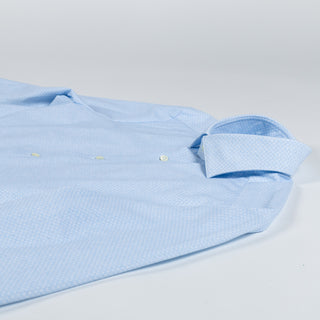 Stenstroms Light Blue Patterned Jersey Dress Shirt 8