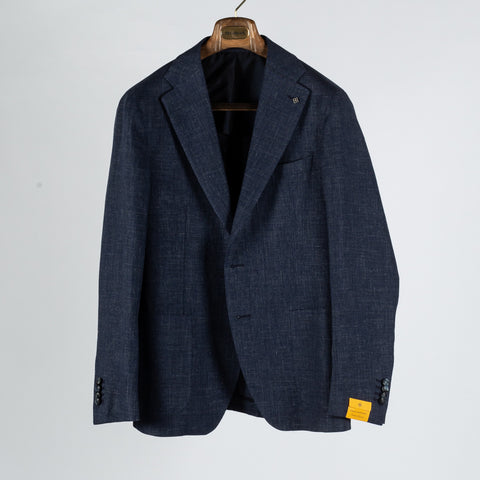 Tagliatore Navy Linen Summer Blazer 1