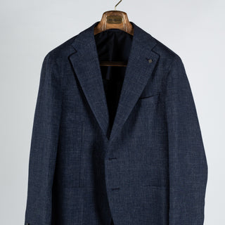 Tagliatore Navy Linen Summer Blazer 6