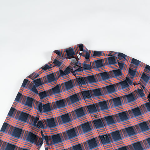Xacus Navy & Red Plaid Button Up 3