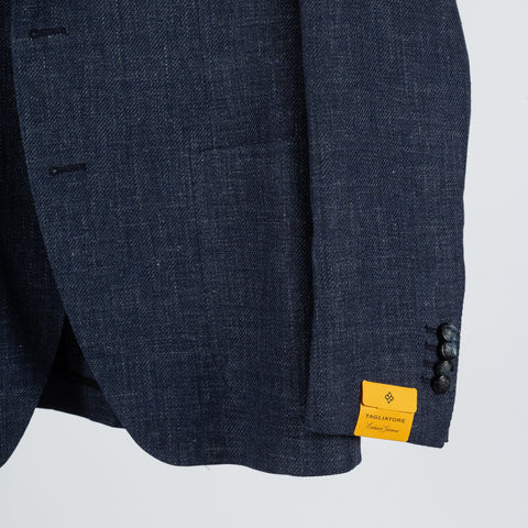 Tagliatore Navy Linen Summer Blazer 4