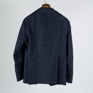 Tagliatore Navy Linen Summer Blazer - Cotton, Linen, Italian, Made In Italy - View 5