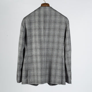 Tagliatore Grey Glen Check Silk Blazer 5