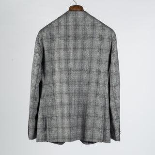 Tagliatore Grey Glen Check Silk Blazer - Wool, Silk, Denim, Made In Italy - View 5