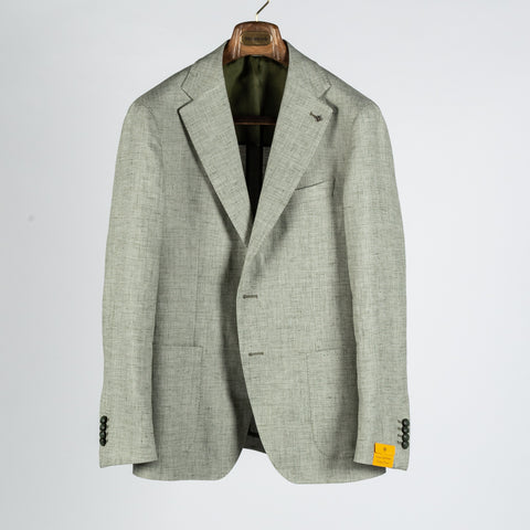 Tagliatore Sage Green Linen Summer Blazer 1