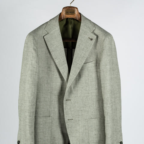 Tagliatore Sage Green Linen Summer Blazer 6