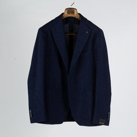 Tagliatore Navy Wool Silk Summer Blazer 1