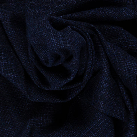 Tagliatore Navy Wool Silk Summer Blazer - Wool, Cotton, Silk, Textured, Made In Italy - Alternate View