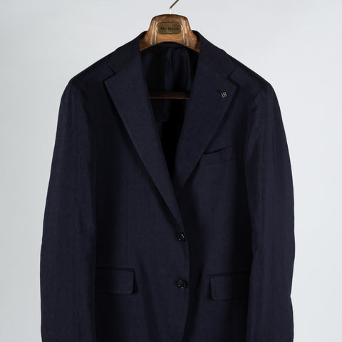 Tagliatore Navy Linen & Mohair Summer Suit 6