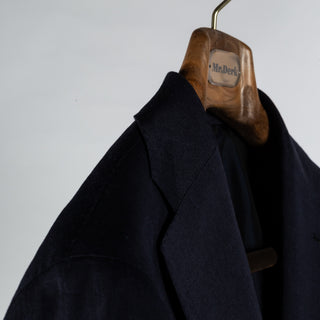 Tagliatore Navy Linen & Mohair Summer Suit - Wool, Linen, Mohair, Made In Italy - Detail View