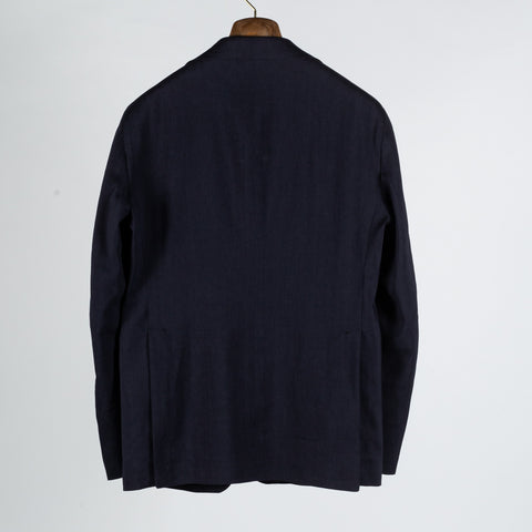 Tagliatore Navy Linen & Mohair Summer Suit - Wool, Linen, Mohair, Made In Italy - View 5