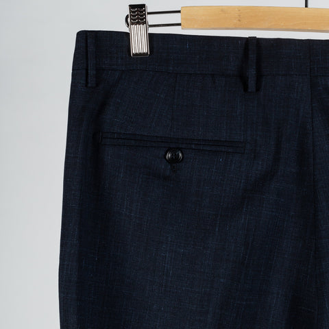 Tagliatore Navy Super 120 Wool Stretch Suit - Wool, Linen, Stretch, Made In Italy - View 14