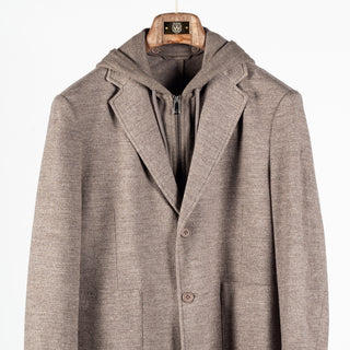 Bugatchi Walnut Hooded Wool Blazer 6