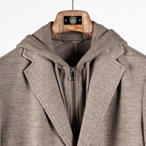 Bugatchi Walnut Hooded Wool Blazer 7