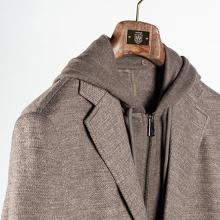 Bugatchi Walnut Hooded Wool Blazer 3
