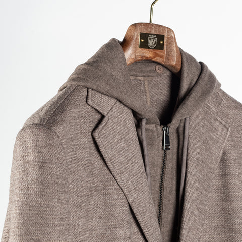 Bugatchi Walnut Hooded Wool Blazer 3