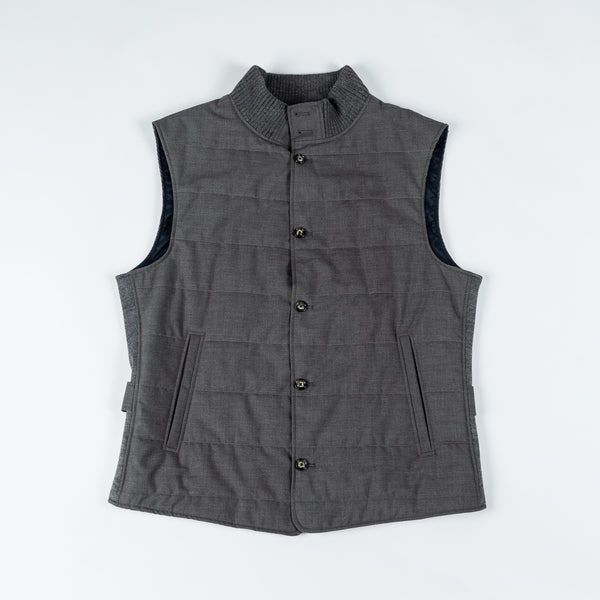Grey Quilted Vest