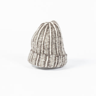 Wythe Charcoal & Cream Alpaca Two Tone Beanie 2