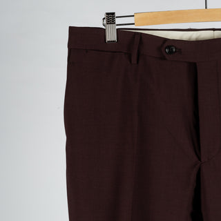 Tagliatore Burgundy Wool Jersey Casual Suit - Wool, Jersey, Stretch, Tailored Fit, Made In Italy - View 10