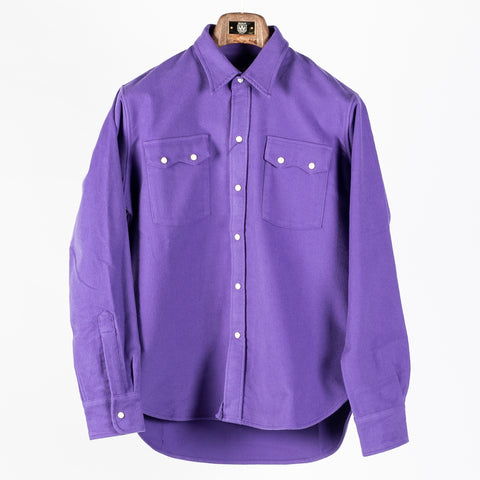 Wythe Purple Moleskin Pearlsnap Shirt