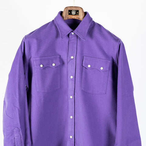 Wythe Purple Moleskin Pearlsnap Shirt