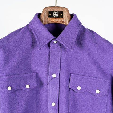 Wythe Purple Moleskin Pearlsnap Shirt