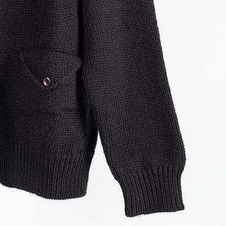 Wythe Black Zip Shawl Wool Cardigan 4