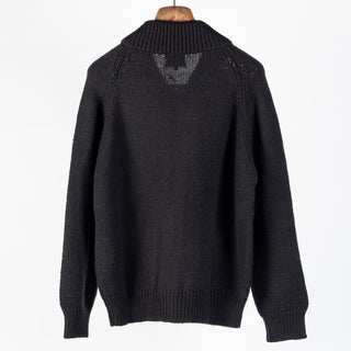 Wythe Black Zip Shawl Wool Cardigan 5