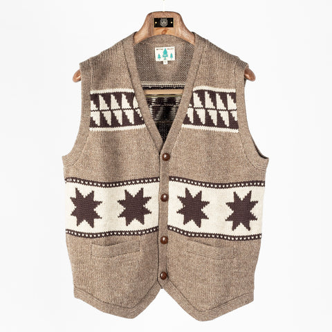 Wythe Taupe & Cream Highland Wool Valero Vest 1