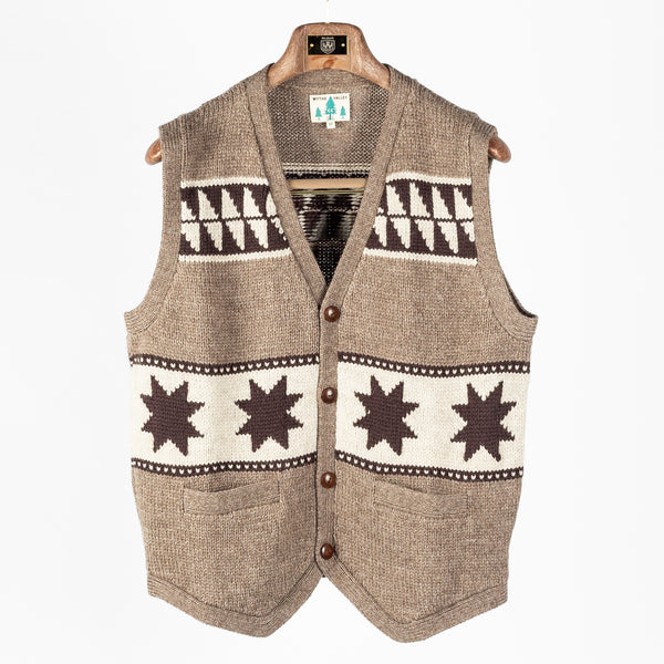 Taupe & Cream Highland Wool Valero Vest