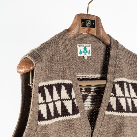 Wythe Taupe & Cream Highland Wool Valero Vest 3