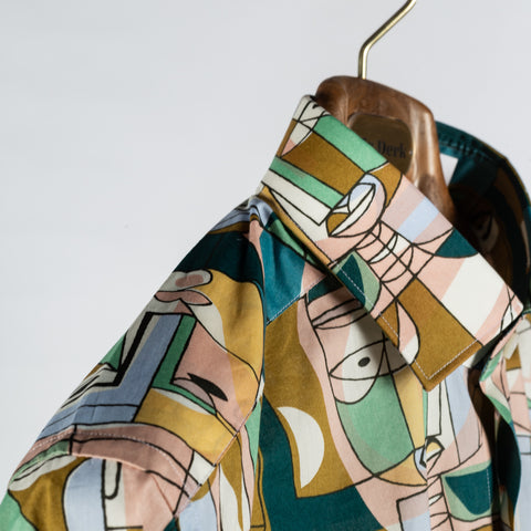 Xacus Pastel Abstract Cotton Dress Shirt 3
