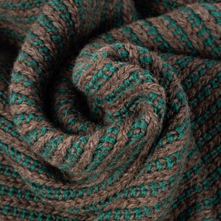 Wythe Forest Green Taupe Two Tone Wool Crewneck Sweater 2
