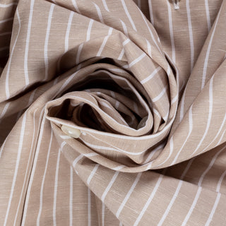 Xacus Brown & White Stripped Dress Shirt 2