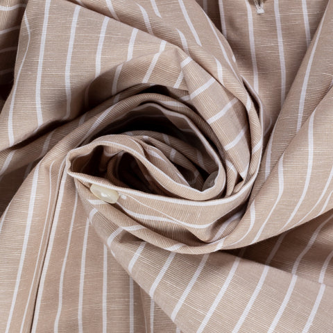 Xacus Brown & White Stripped Dress Shirt 2