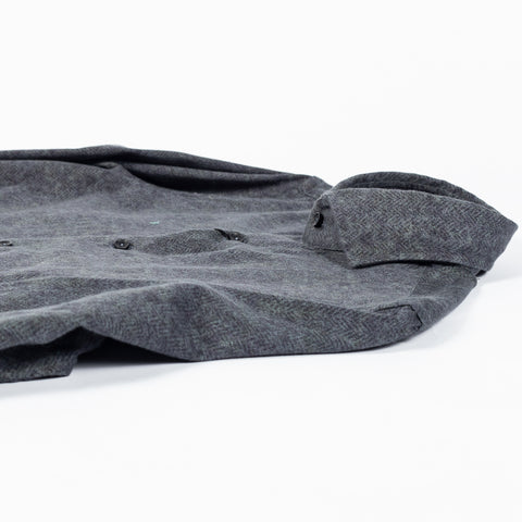Xacus Charcoal 31522 Dress Shirt, cuff detail, laid flat