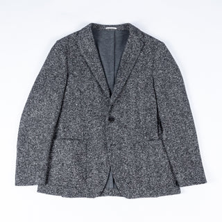 Fradi Charcoal Flannel Chevron Blazer 1