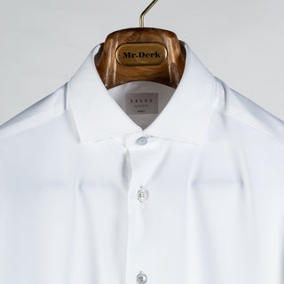 Xacus White Active Dress Shirt W/ Contrast Grey Buttons 3