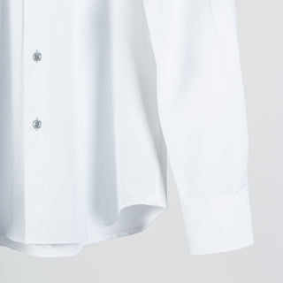 Xacus White Active Dress Shirt W/ Contrast Grey Buttons 4
