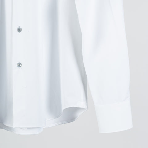 Xacus White Active Dress Shirt W/ Contrast Grey Buttons 4