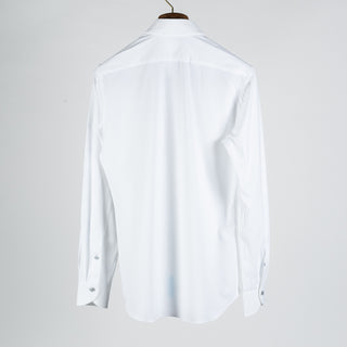 Xacus White Active Dress Shirt W/ Contrast Grey Buttons 6